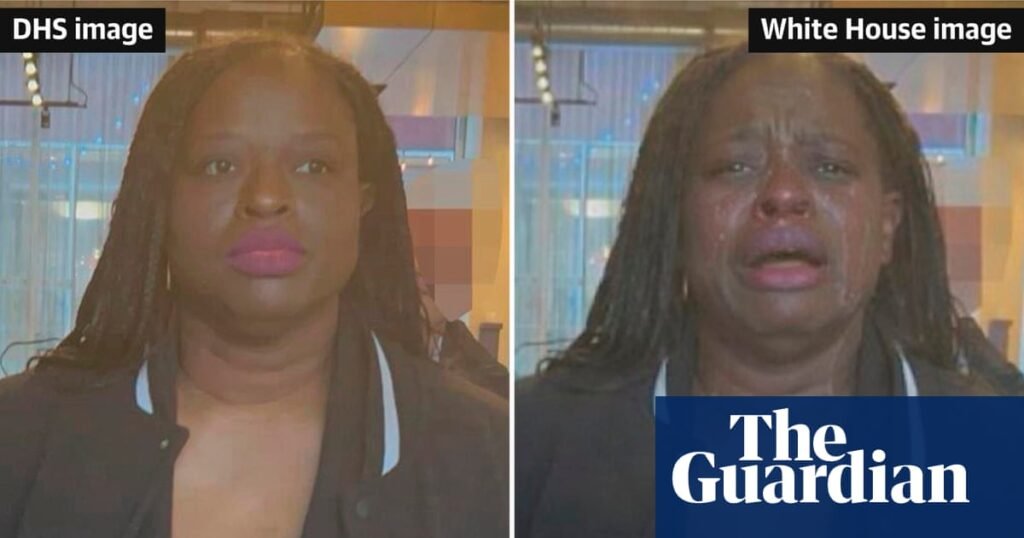 La Casa Blanca publica una imagen alterada digitalmente de una mujer arrestada después de una protesta de ICE | administración Trump