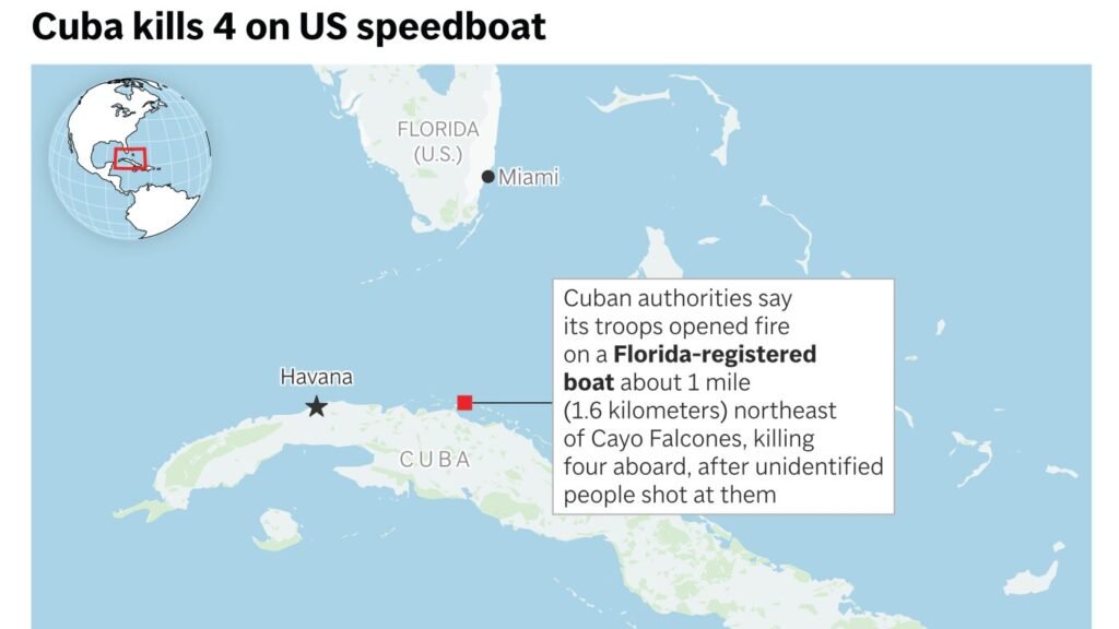 Cuba dice que un barco de Florida abrió fuego contra sus soldados, iniciando una pelea que mató a 4: NPR