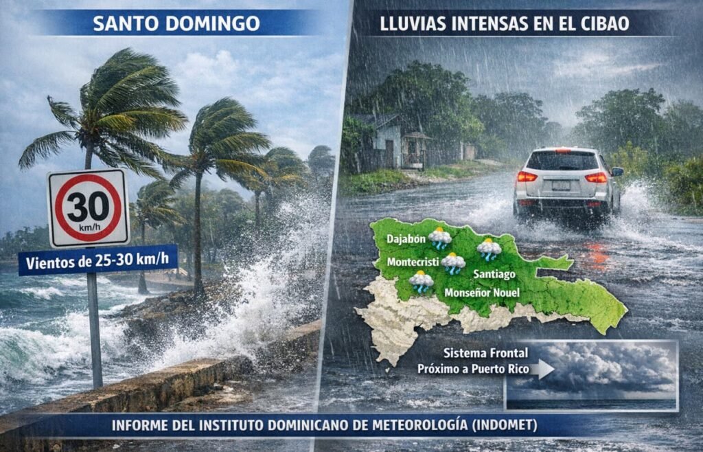 INDOMET alerta por vientos intensos y lluvias en gran parte del país INDOMET alerta por vientos intensos y lluvias en gran parte del país