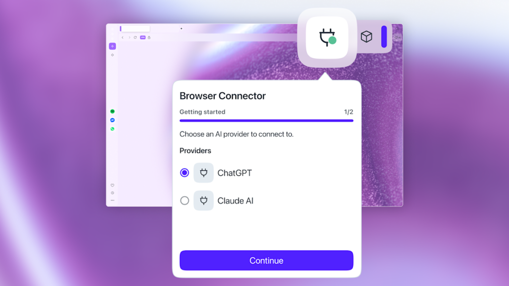 Opera agrega Browser Connector para integrar chatbots de IA