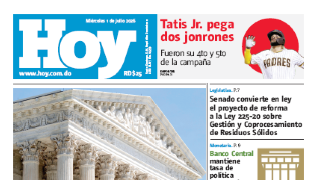Edición Impresa, miércoles 01 de julio de 2026 Edición Impresa, miércoles 01 de julio de 2026