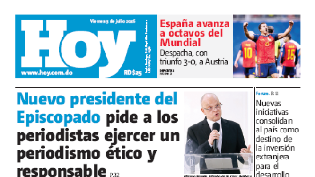 Edición Impresa, viernes 03 de julio de 2026